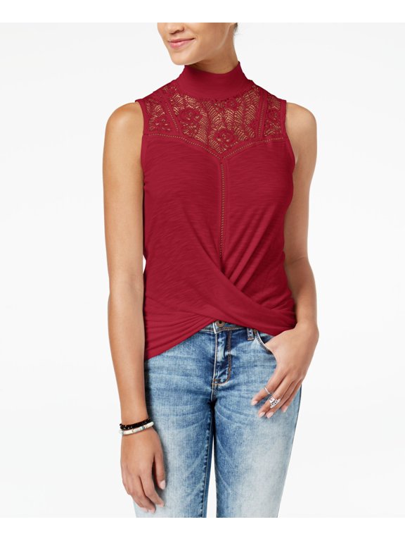 Knotted High Low Top Red XS
