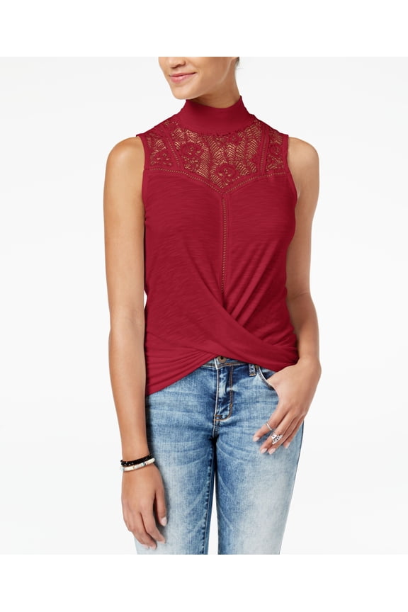 Knotted High Low Top Red XS