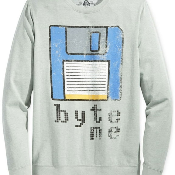 American Rag Mens Byte Me Sweatshirt, Grey, Medium