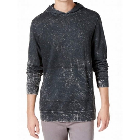 American Rag Mens Distressed Hoodie Clean Coal 2XL