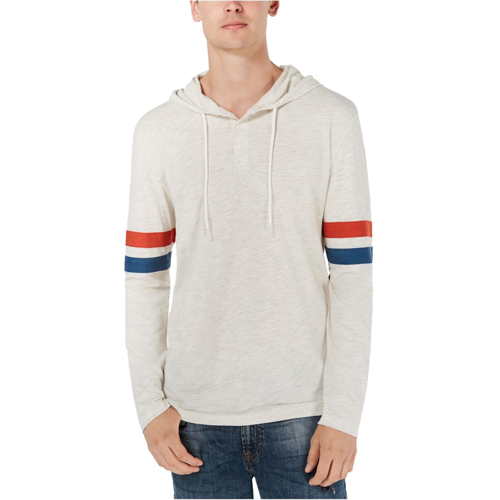 American Rag Mens Hooded Henley Shirt Off White XX Large