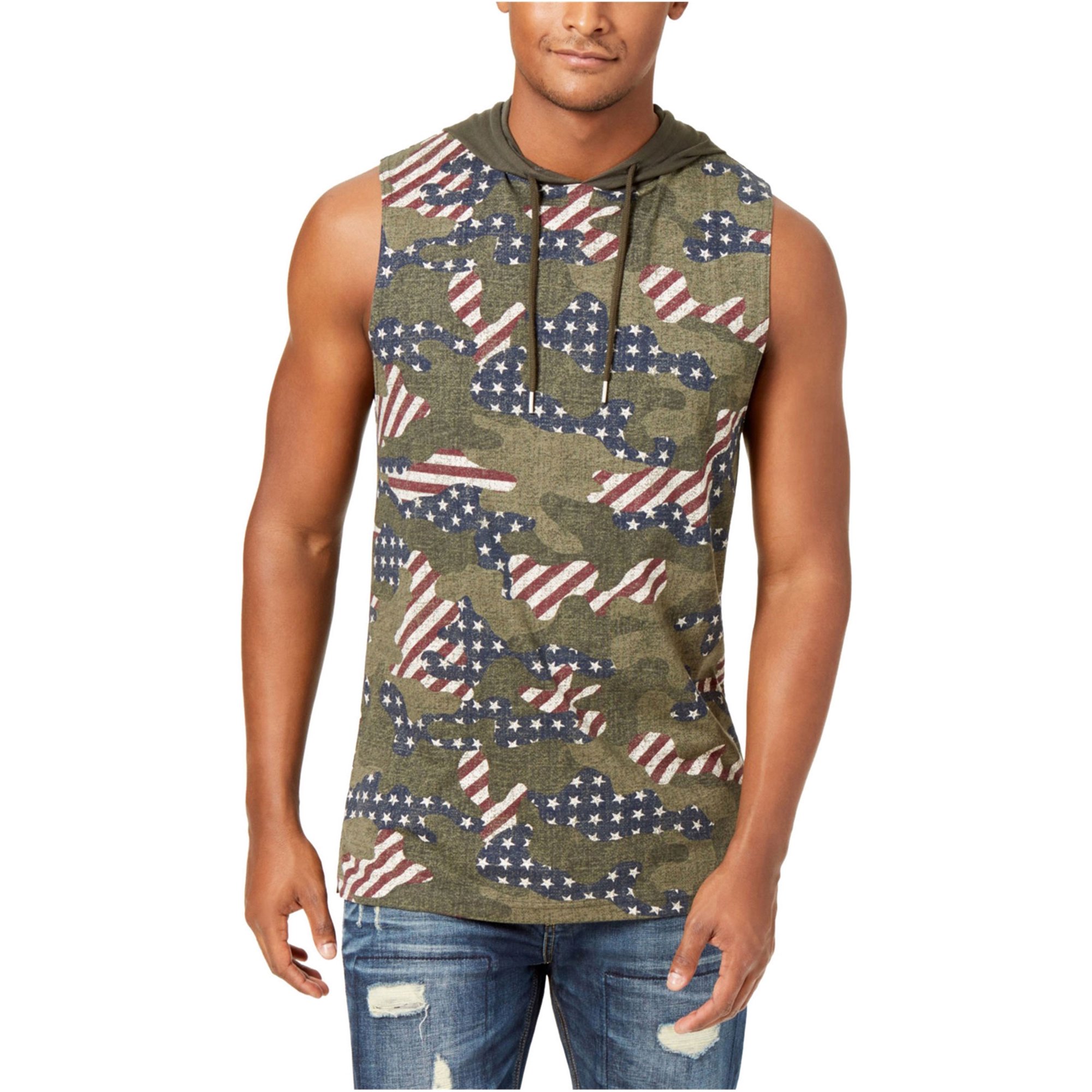 American Rag Mens Hooded Tank Top, Green, Small - Walmart.com