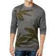 thumbnail image 1 of American Rag Mens Palm Intarsia Knit Pullover Sweater, Grey, Large, 1 of 2