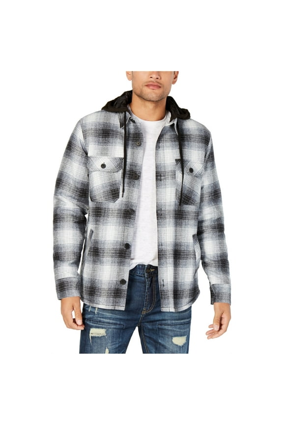 Mens Plaid Sherpa Jacket