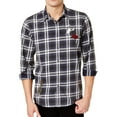 thumbnail image 1 of American Rag Mens Ramsay Patched Button Up Shirt, Black, Large, 1 of 2