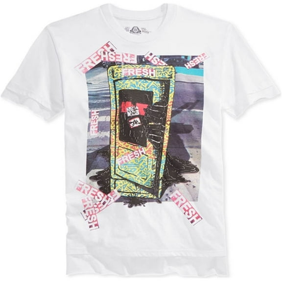 American Rag Mens Streets Of NY Fresh Graphic T-Shirt, White, Medium