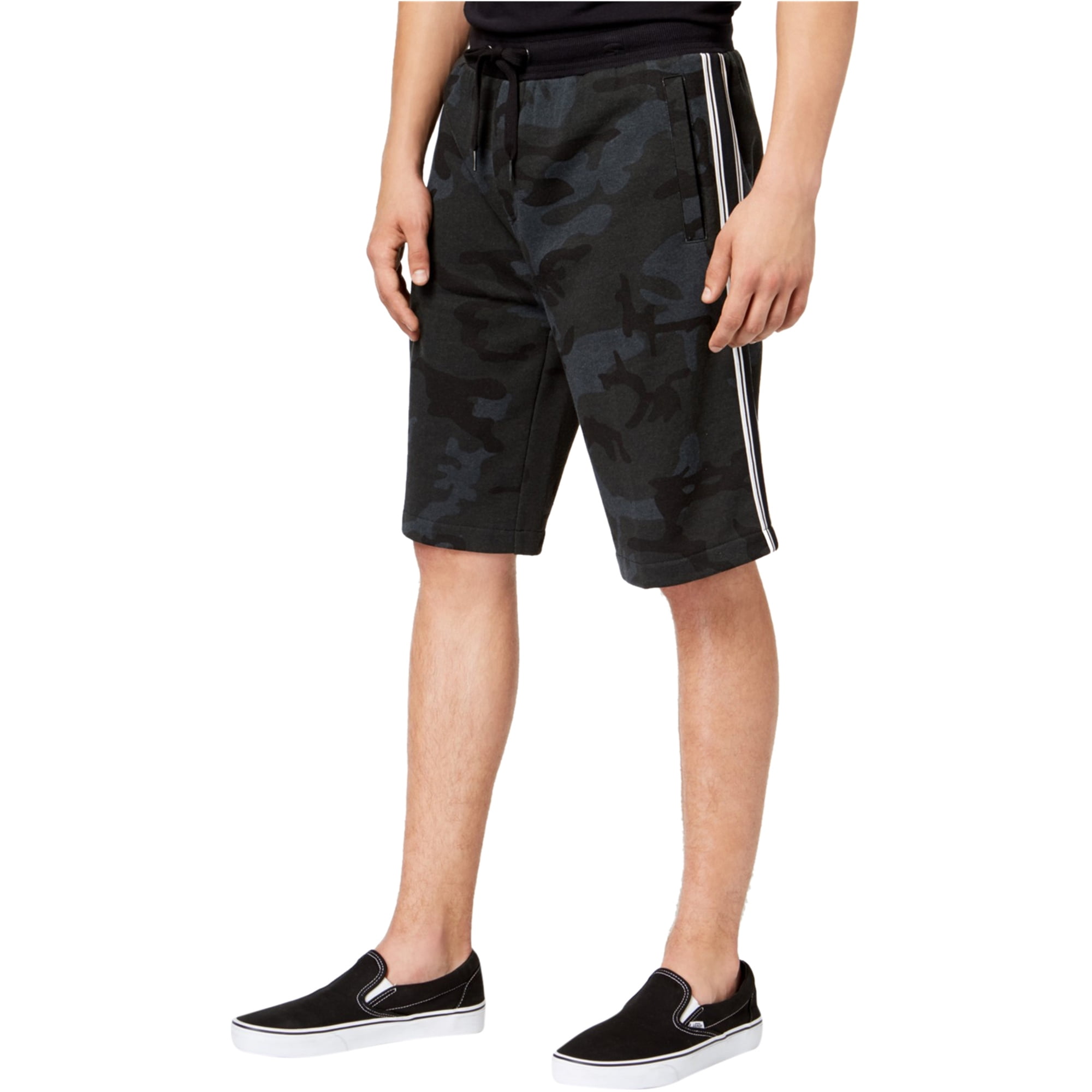 American Rag Mens Varsity Camo Casual Walking Shorts Black Small