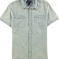 thumbnail image 1 of American Rag Mens Washed Button Up Shirt, Blue, Small, 1 of 1