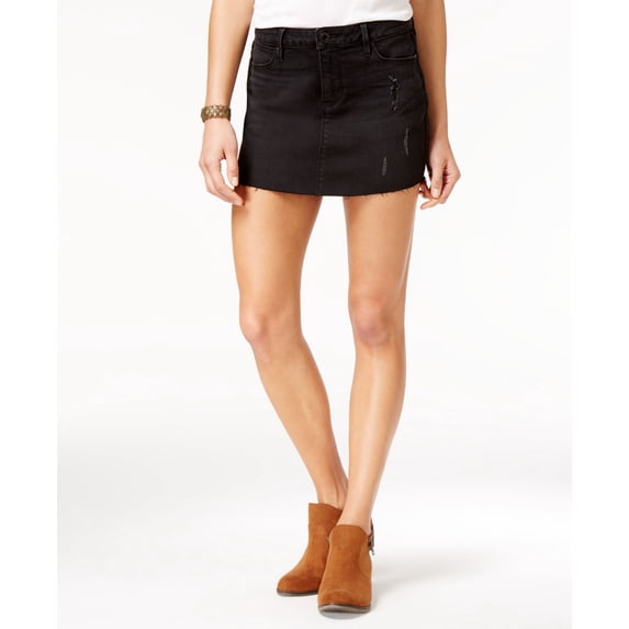 American Rag Ripped Denim Mini Skirt Stellar Wash 5