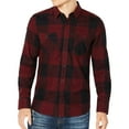 thumbnail image 1 of American Rag Mens Check Button Up Shirt, Red, Small, 1 of 2