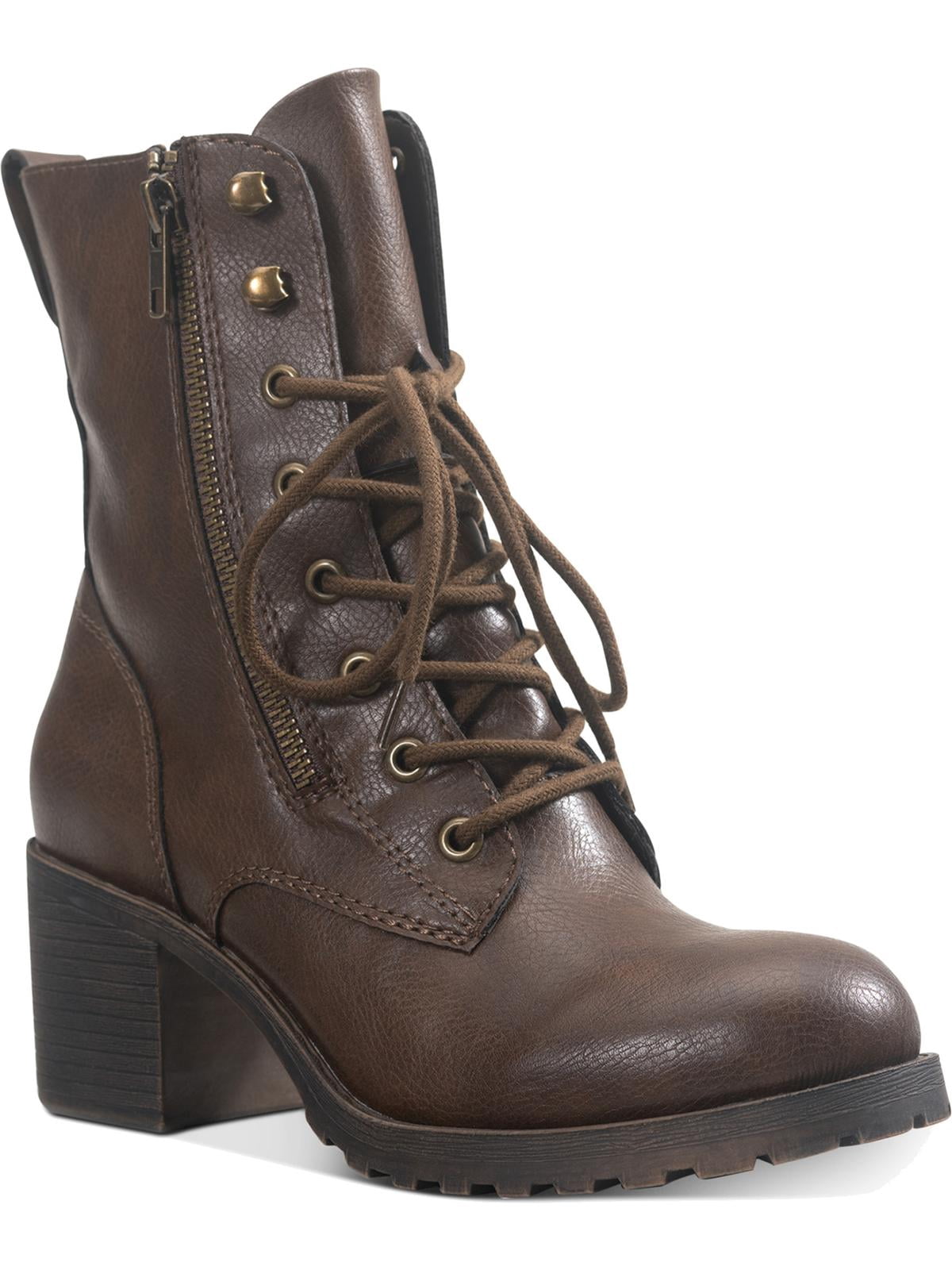 American Rag Women's Perforated Abby Round Toe Block Heel Booties Reb Size 6 M main image 1