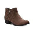 thumbnail image 1 of American Rag Womens Abby Faux Suede Stacked Booties Brown 7.5 Medium (B,M), 1 of 4