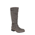 thumbnail image 1 of American Rag Womens Brinley Faux Leather Motorcycle Boots Gray 8.5 Medium (B,M), 1 of 2