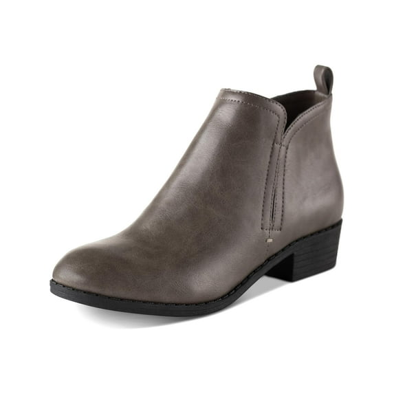 American Rag Womens Cadee Faux Leather Ankle Booties Gray 7.5 Wide (C,D,W)
