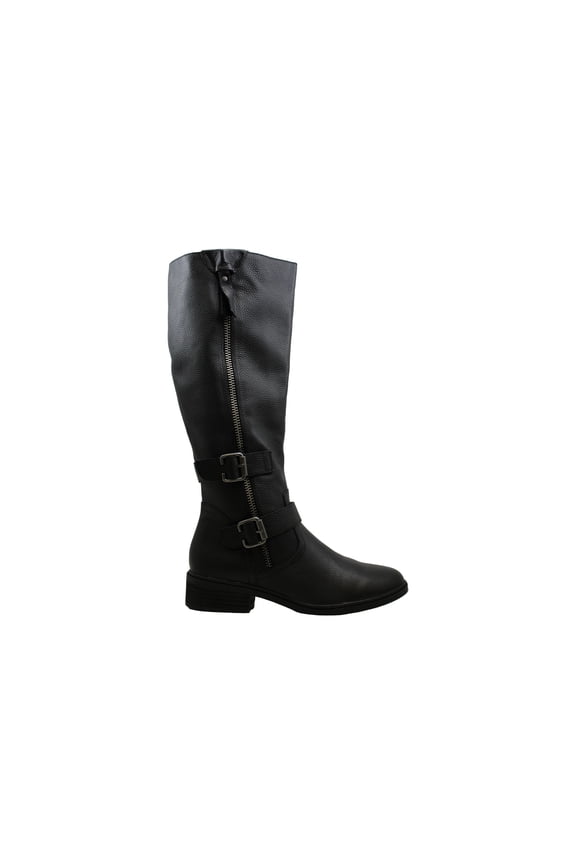 Womens Collins Suede Almond Toe Knee High, Black leather, Size 9.5