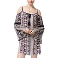 thumbnail image 1 of American Rag Womens Crochet-Trimmed Shift Dress, Black, Small, 1 of 2
