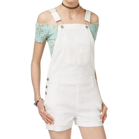 American Rag Womens Cuffed Shortalls onewhite 0 - Juniors