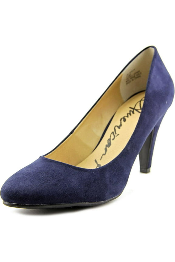 Womens Felix Fabric Round Toe Classic Pumps 3" Heel Shoe 10 M Blue
