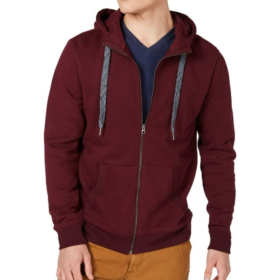 American Rag Womens Fleece Hoodie Sweatshirt, Red, X-Large