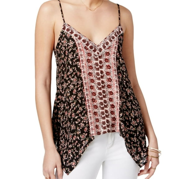 American Rag Womens Handkerchief Hem Knit Blouse, Multicoloured, X-Small