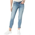 thumbnail image 1 of American Rag Womens Pieced Step-Hem Skinny Fit Jeans, Blue, 15, 1 of 1