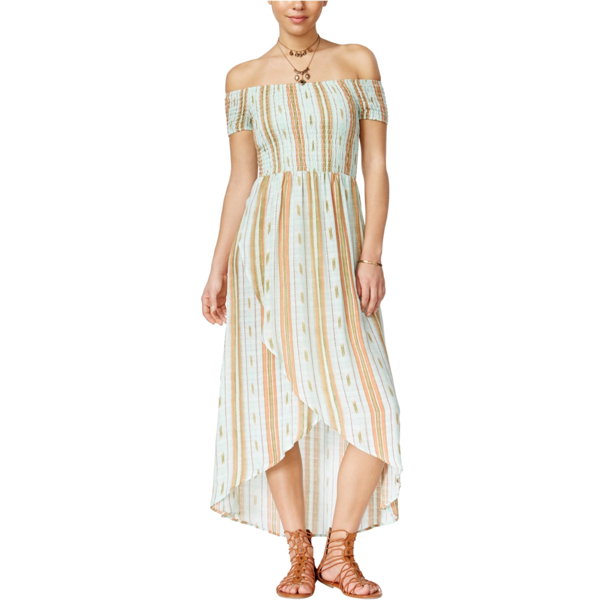 American Rag Womens Striped Tulip Maxi Dress Multicoloured Large