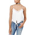 thumbnail image 1 of American Rag Womens Tie-Front Knit Blouse, White, Large, 1 of 1