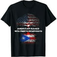 thumbnail image 1 of American Raised with Puerto Rican Roots Puerto Rico T-Shirt, 1 of 3