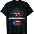 thumbnail image 1 of American Raised with Puerto Rican Roots Puerto Rico T-Shirt, 1 of 5