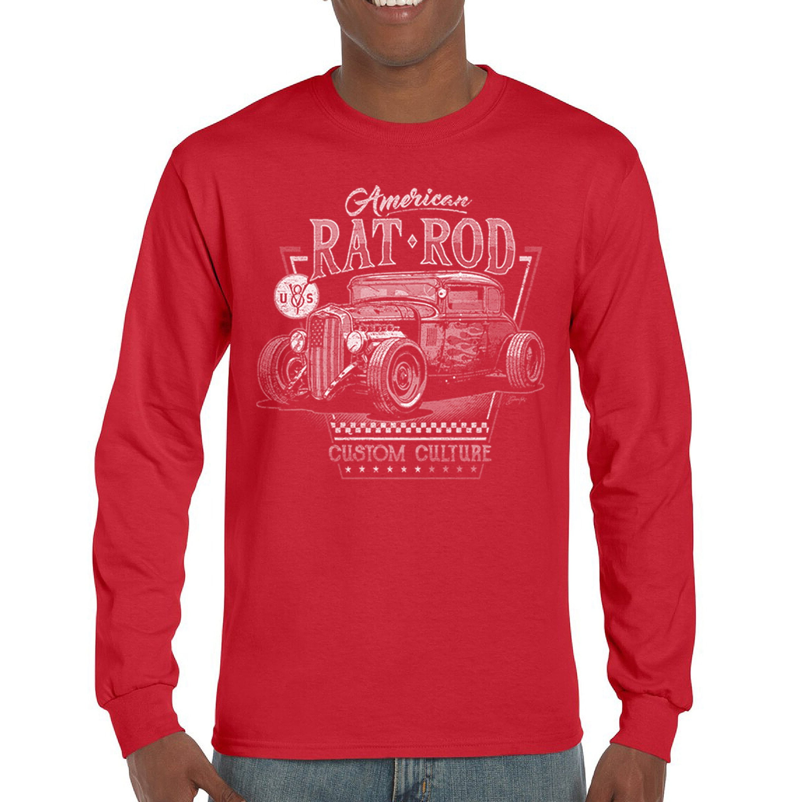 Maglietta Caldo Rod - Kustom Kulture V8 Ford 34 Muscoli Cars Drag - Foto 4