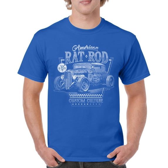 American Rat Rod T-shirt Hot Rod Custom Culture Route 66 1930s Classic Car Vintage Rusty Cars Garage Men's Tee