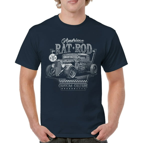 American Rat Rod T-shirt Hot Rod Custom Culture Route 66 1930s Classic Car Vintage Rusty Cars Garage Men's Tee