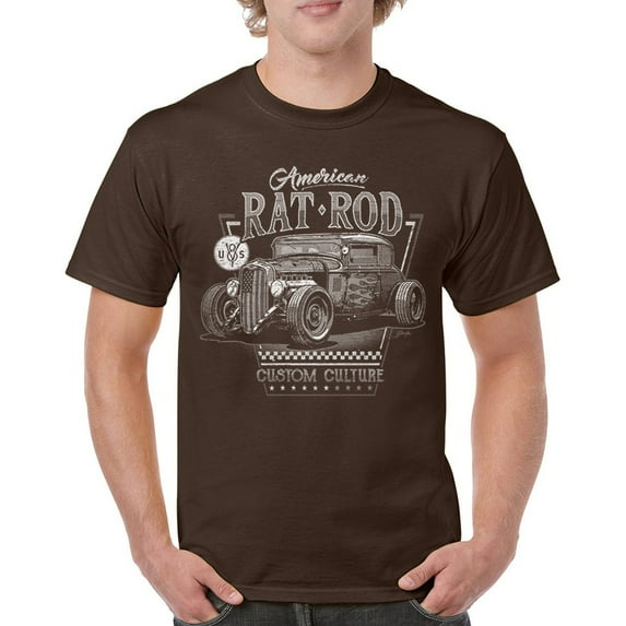 American Rat Rod T-shirt Hot Rod Custom Culture Route 66 1930s Classic Car Vintage Rusty Cars Garage Men's Tee