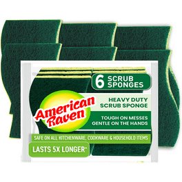 https://i5.walmartimages.com/seo/American-Raven-Brite-Heavy-Duty-Non-Scratch-Multipurpose-Scrub-Sponge-Pack-6-Kitchen-Cleaning-Dish-Scouring-Pad-Effortless-Eco-Scotch-Pads-Dishes_61dcdce8-04ac-4876-9dc6-12ad70ea831a.09cc930cc5a95b8d8be4407a0e8bc9e8.png?odnHeight=264&odnWidth=264&odnBg=FFFFFF