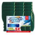 thumbnail image 1 of American Raven Heavy Duty Multipurpose Scrub Sponge (Pack of 12) Kitchen Cleaning Dish Scrub Sponge and Scouring Pad, Effortless Cleaning Scrub Pads for Dishes, 1 of 7