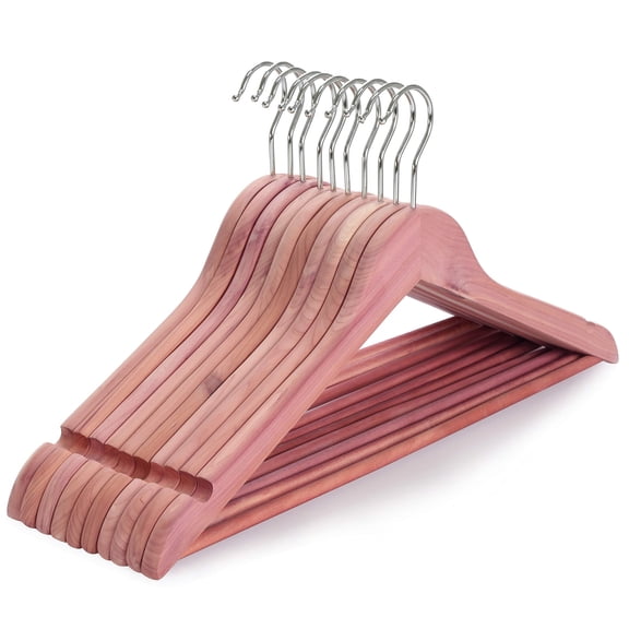 Cedar Wood 10-Pack Closet Clothes Hangers