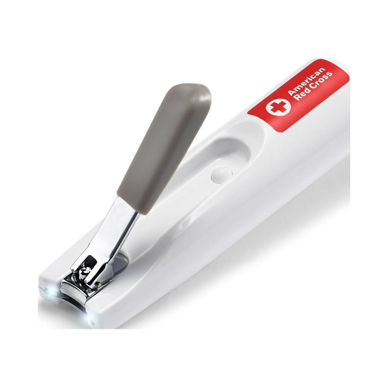 American Red Cross Ergoncomic LED Light Up Baby Nail Clippers With Auto Shutoff Feature Infant Nail Clipper