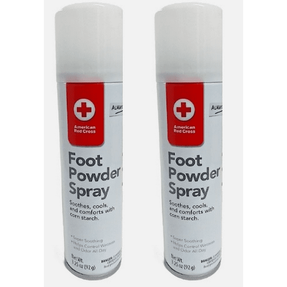 American Red Cross Foot Powder Spray (3.25 oz) 2-Pack