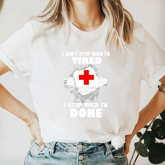 American Red Cross T Shirt Humanitarian Organization Disaster Relief Aid Fans V1130105, for men & women, up to size 5XL