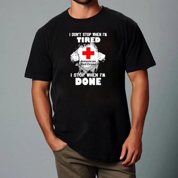 American Red Cross T Shirt Humanitarian Organization Disaster Relief Aid Fans V1130105, for men & women, up to size 5XL