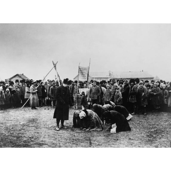 American Relief Administration Distributing Food In The Volga District History (24 x 18)