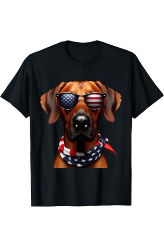 American Rhodesian Ridgeback Dog 4Th Of July Owner Patriot Men Women Kids T-Shirt