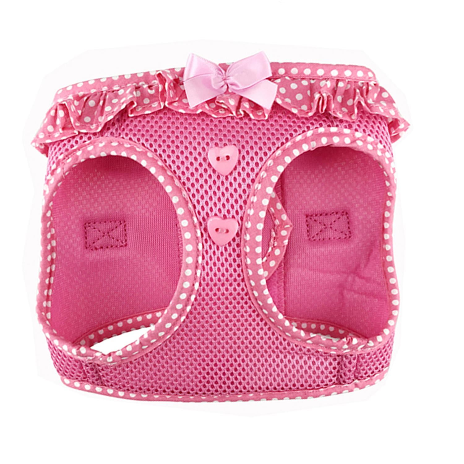 American River Choke-Free Dog Harness by Doggie Design - Pink Polka Dot - Small