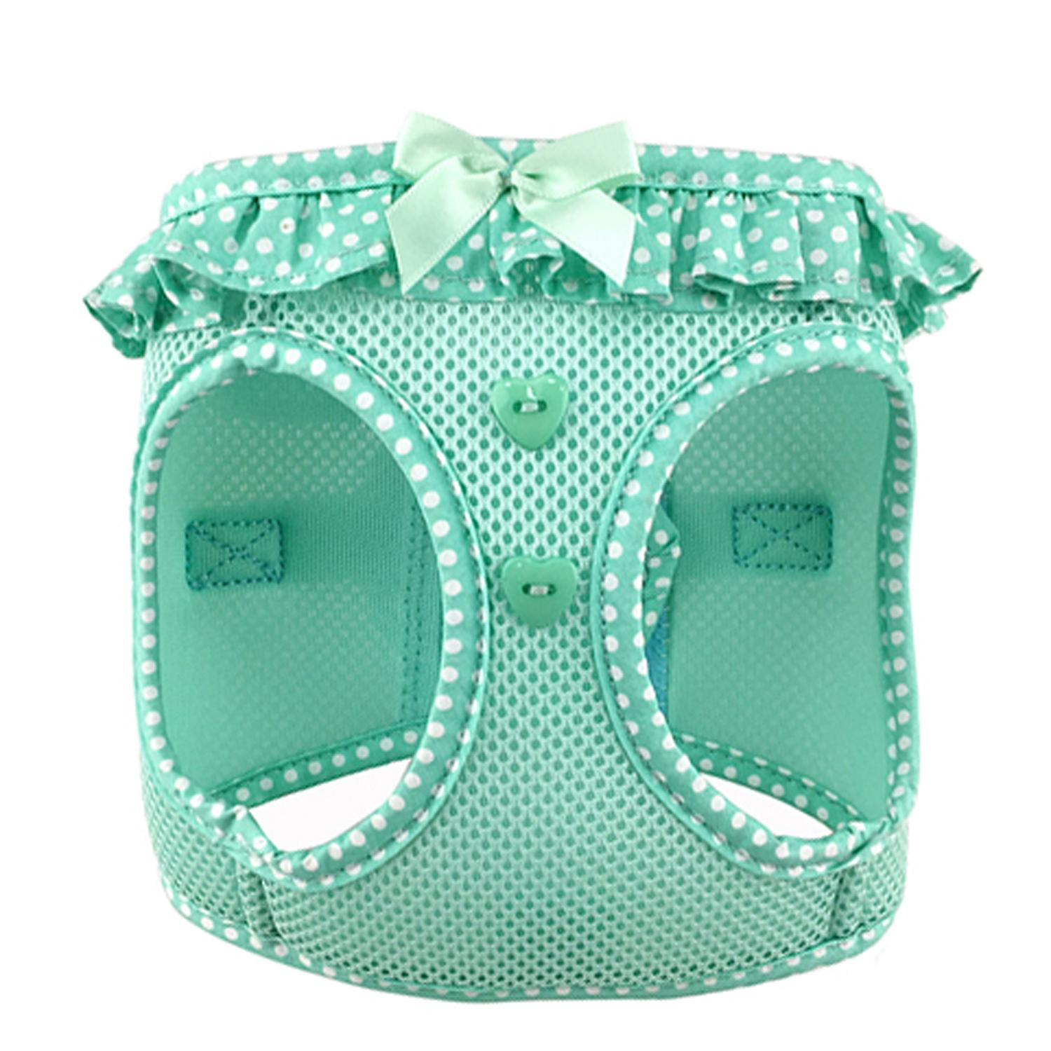 American River Choke-Free Dog Harness by Doggie Design - Teal Polka Dot - Small