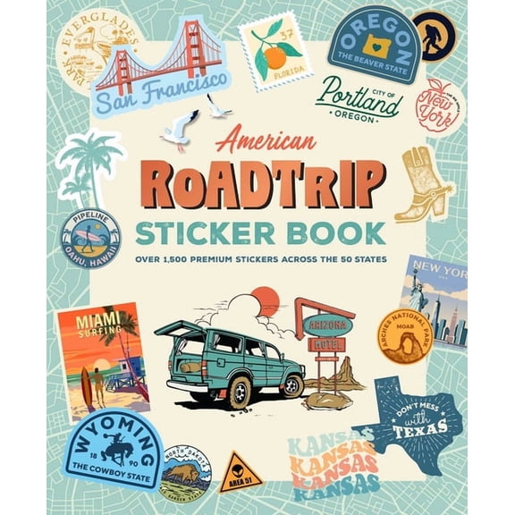 American Road Trip Sticker Book, (Paperback)