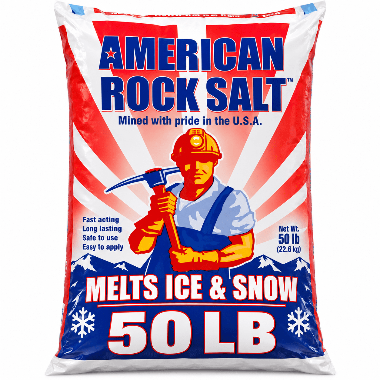 Pump Ice Rocks American Rock Salt - Ice Melt - Driveways, Sidewalks & Parking Lot - 50 ...