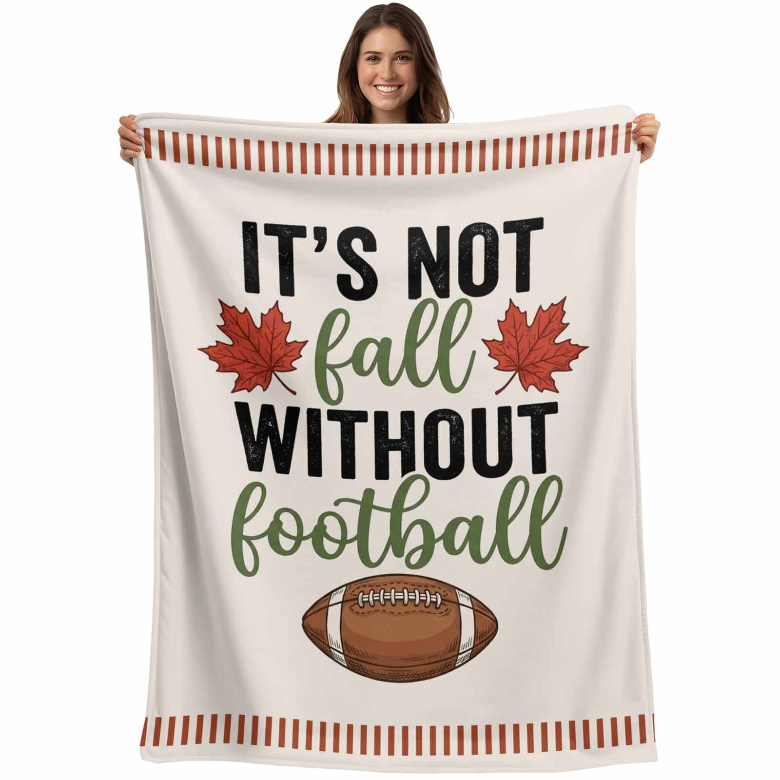 American Rugby Blanket Soft Cozy Warm Throw Blanket for Couch, Plush ...