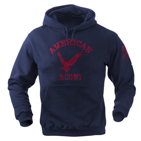 American Rugby Logo Hoodie - Navy / Large