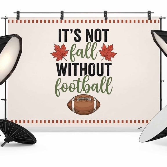 American Rugby Photography Backdrop 7x5FT, Fall Maple Leaf Brown Ruble Football Sport Photo Backdrops, Background for Photography Studio Photo Studio Background, Back Drop for Photoshoot