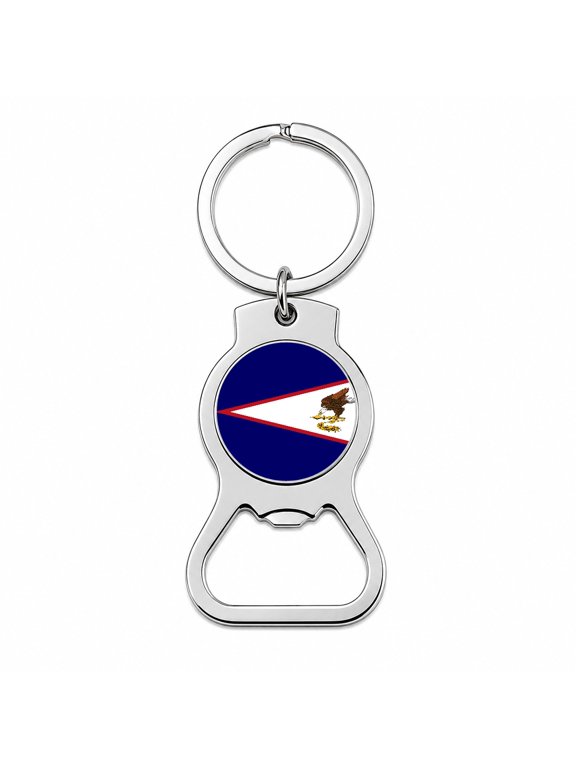 American Samoa Country Flag Portable Bottle Opener Metal Keychain